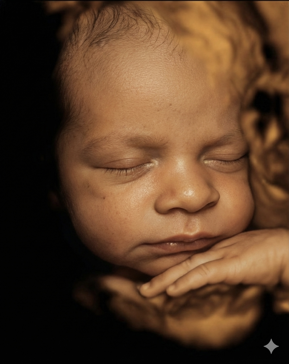 AI baby photo created from ultrasound